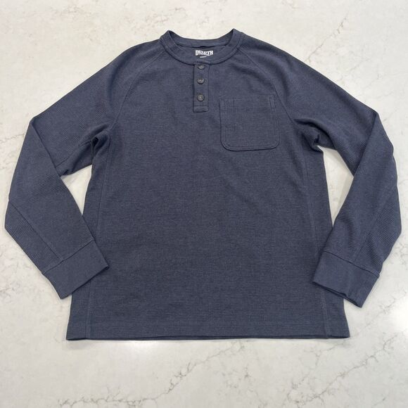 Duluth Other - Duluth Trading Burly‎ Thermal Standard Fit Henley Shirt Mens Medium Gray Ink EUC